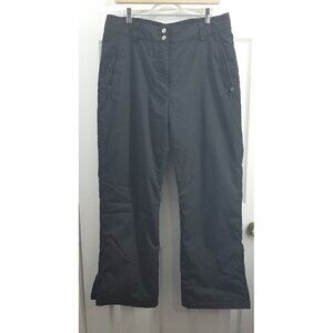 Fera Snow Ski Pants Size 16R Black Womens Zippered Pockets.